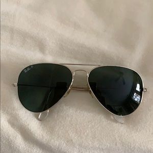 Polarized Ray-ban gold Avaitors (standard)